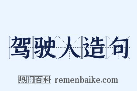 驾驶人造句是什么意思的图片